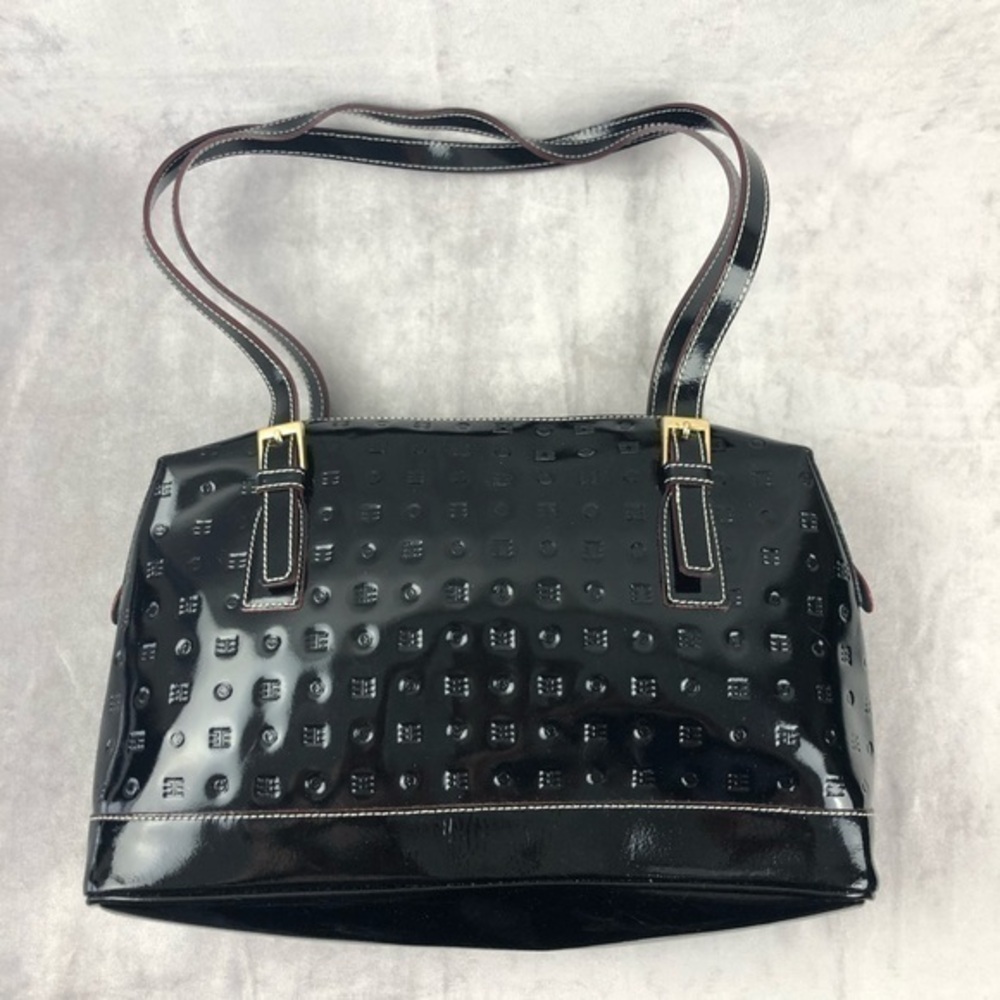 Arcadia Black Patent Leather Bag